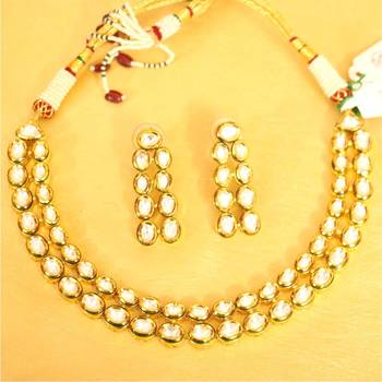 Kundan Meenakari Gold Look Necklace Set 1