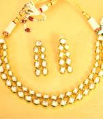 Kundan Meenakari Gold Look Necklace Set