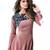 Dark onion pink georgette embroidered  semi stitched salwar with dupatta