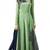 Green georgette embroidered  semi stitched salwar with dupatta