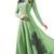 Green georgette embroidered  semi stitched salwar with dupatta