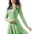 Green georgette embroidered  semi stitched salwar with dupatta