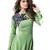Green georgette embroidered  semi stitched salwar with dupatta