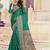 Multi colour plain silk saree with blouse