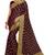 Brown woven chiffon saree with blouse