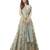 Grey color embroidered work designer net Anarkali Suit