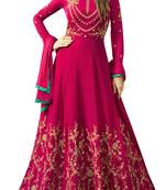 Magenta resham embroidery georgette salwar
