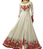 Cream resham embroidery georgette salwar