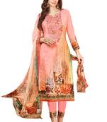 Pink printed cotton salwar