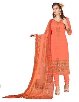 Orange Printed Cotton Salwar 1