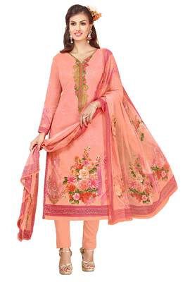 Pink printed cotton salwar 1