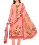 Pink printed cotton salwar
