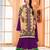 Sandy brown  and  purple designer georgette semi stitched anarkali suit