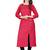 Peach plain rayon party-wear-kurtis