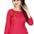 Peach plain rayon party-wear-kurtis