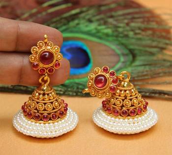 Red Agate Earrings 1