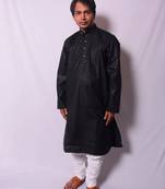 Black And White Indo Western Kurta  Pajama