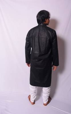Black And White Indo Western Kurta  Pajama 3