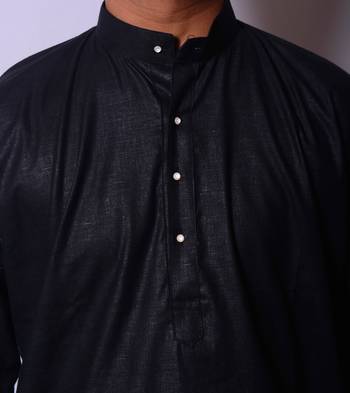 Black And White Indo Western Kurta  Pajama 4