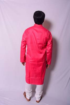 Pink And White Indo Western Kurta  Pajama 2