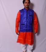 Blue Indo Western Jacket