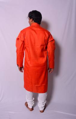 Orange And White Indo Western Kurta  Pajama 2