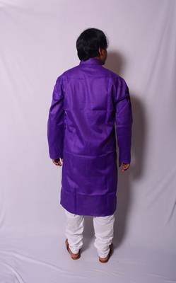 Purple And White Indo Western Kurta  Pajama 4