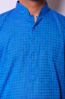 Blue And White Indo Western Kurta  Pajama 3