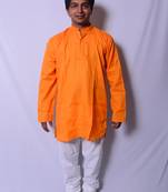 Yellow And White Indo Western Kurta  Pajama