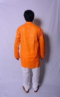 Yellow And White Indo Western Kurta  Pajama 2