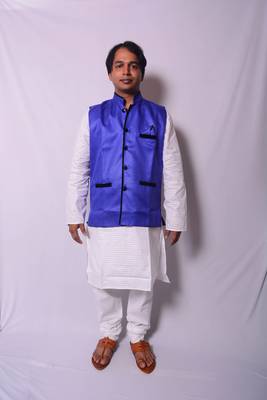 Blue Indo Western Jacket 1