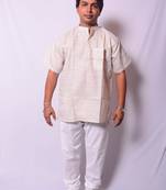 Cream Indo Western Kurta