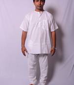 White Indo Western Kurta
