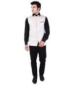 White Cotton Poly Modi Jacket