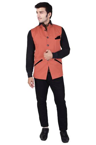 Orange Cotton  Modi Jacket