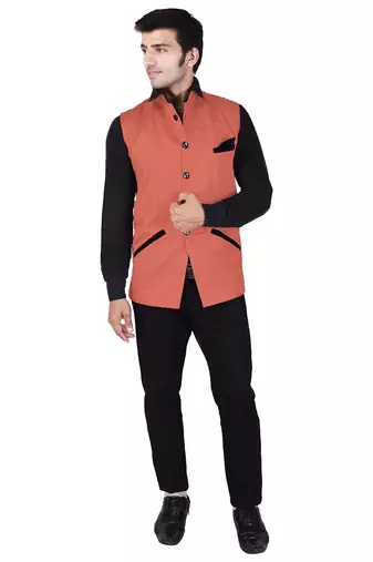 Orange Cotton  Modi Jacket