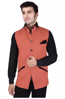 Orange Cotton  Modi Jacket