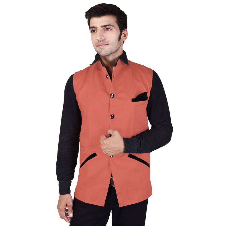 Orange Cotton  Modi Jacket