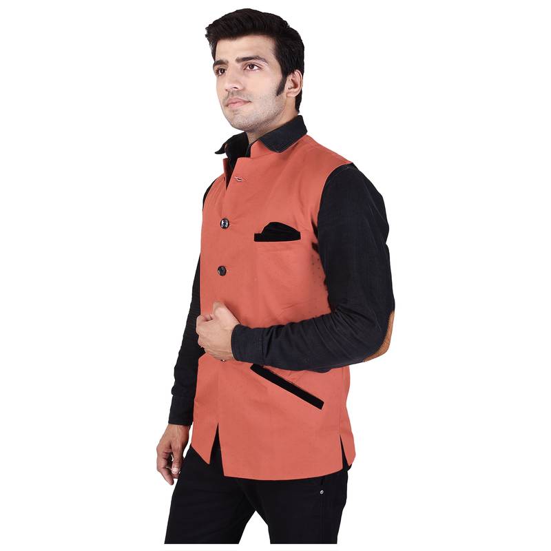 Orange Cotton  Modi Jacket
