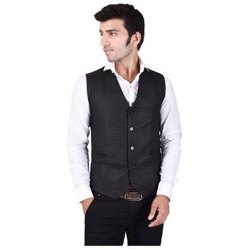 Black Cotton Poly Modi Jacket 2