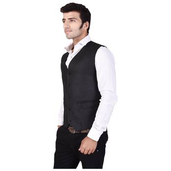 Black Cotton Poly Modi Jacket 3