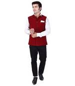 Maroon Velvet Modi Jacket
