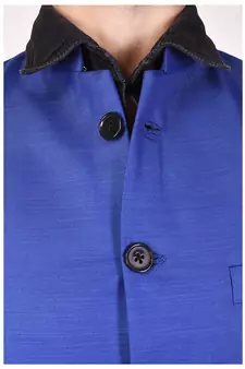 Blue Cotton Poly Modi Jacket