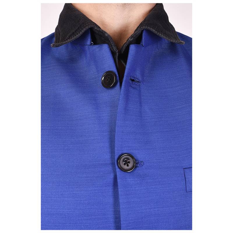 Blue Cotton Poly Modi Jacket