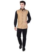Beige Cotton Poly Modi Jacket