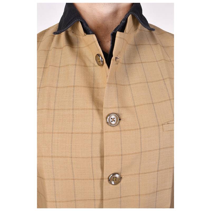 Beige Cotton Poly Modi Jacket