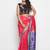 Black woven georgette saree with blouse