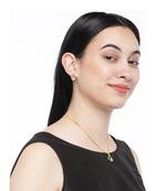 Intricately Heart Shape Gold Plated Pendant Set For Women