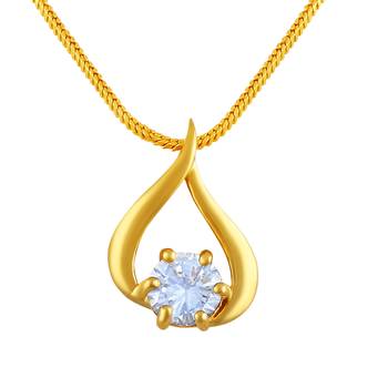 Intricately Heart Shape Gold Plated Pendant Set For Women 3
