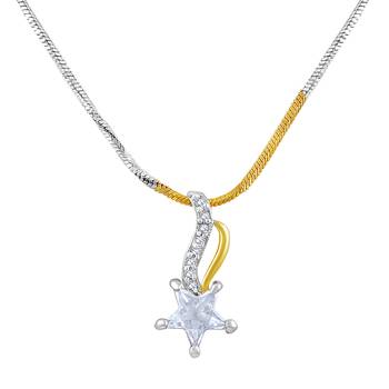 Alluring Heart Shape Gold Plated Pendant Set For Women 3